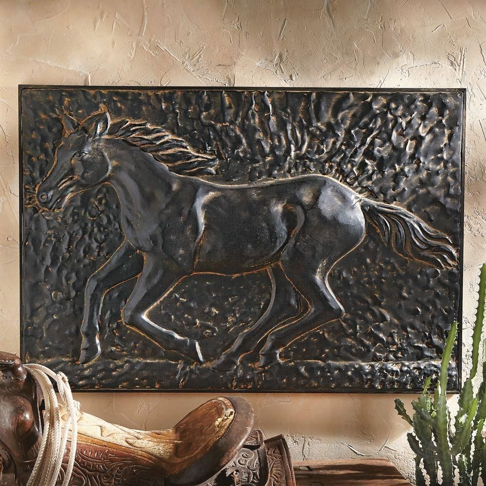 Embossed Metal Running Horse – Overstock Pertaining To Most Recent Embossed Metal Wall Art (View 2 of 20)