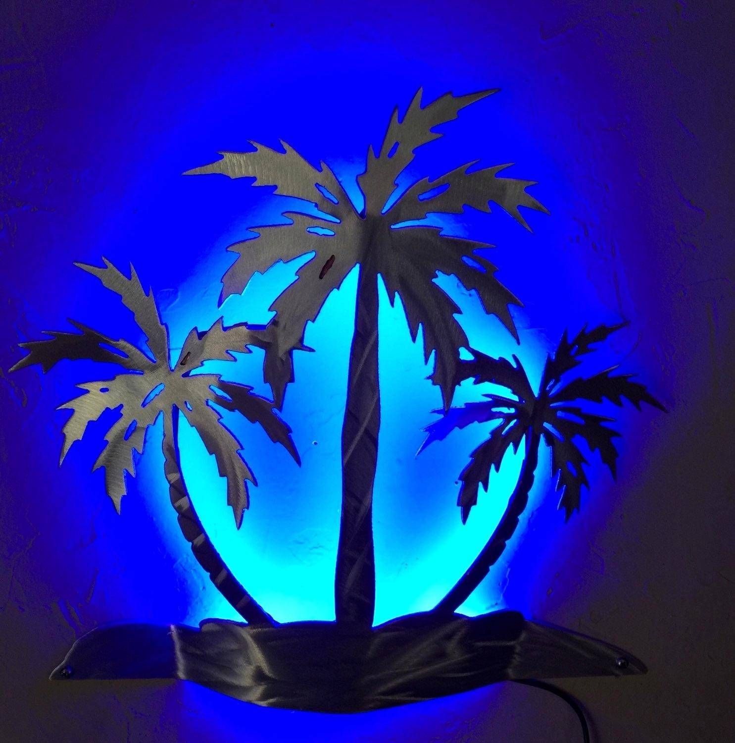 Enchanting Palm Tree Oasis Metal Wall Ideas Wall Ideas Outdoor Within Best And Newest Palm Tree Metal Wall Art (View 10 of 20)