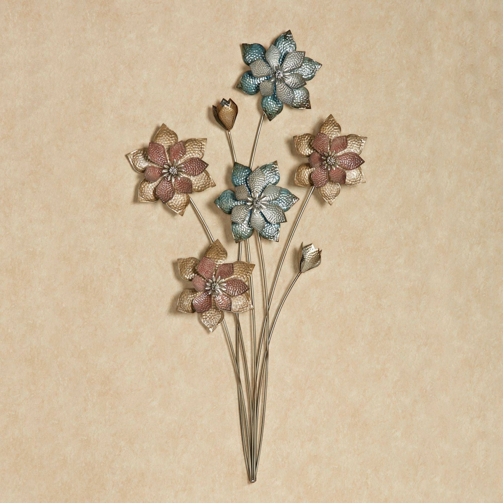 Evening Flowers Metal Wall Art In Best And Newest Flower Metal Wall Art (View 17 of 20)