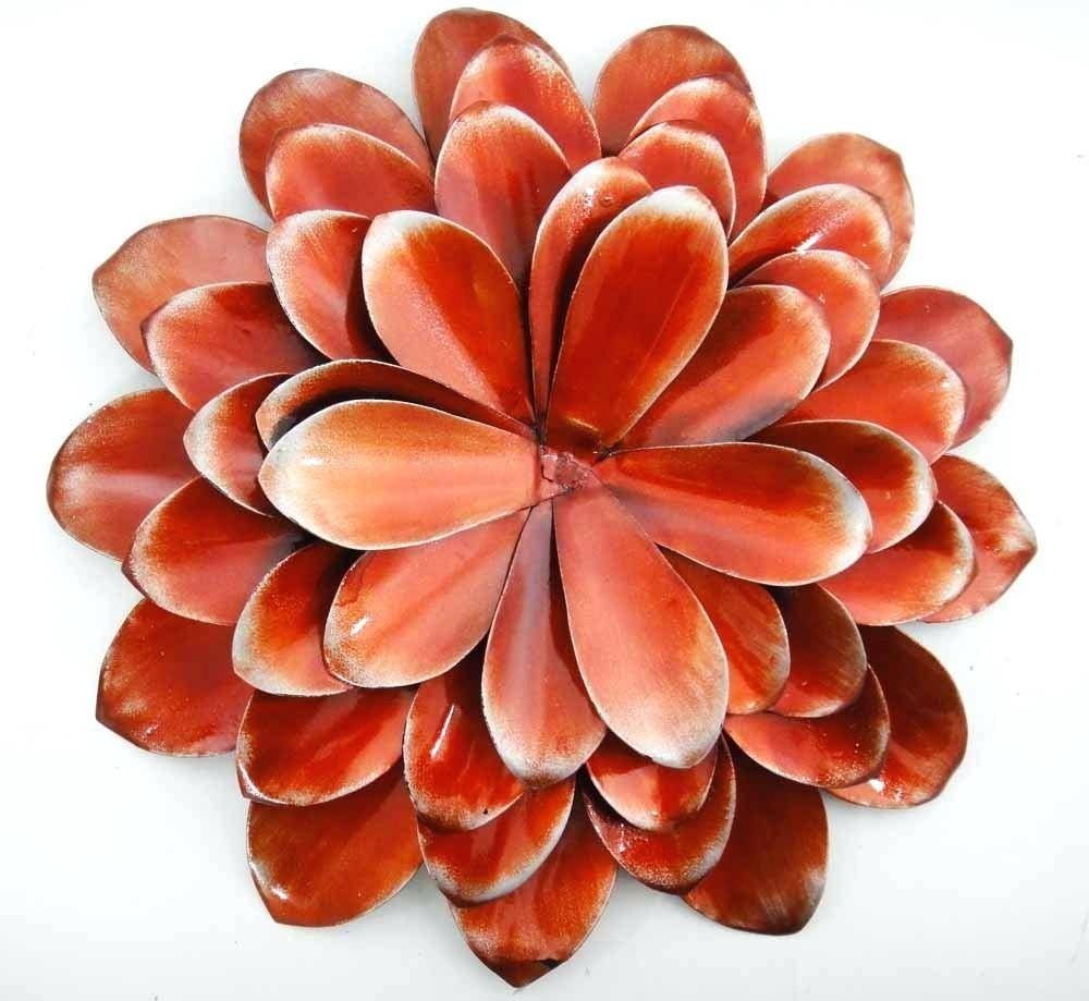 Flower Metal Wall Art Decor Awesome Red Full Size – Ukrasheniya Intended For Current Red Metal Wall Art (Gallery 20 of 20)
