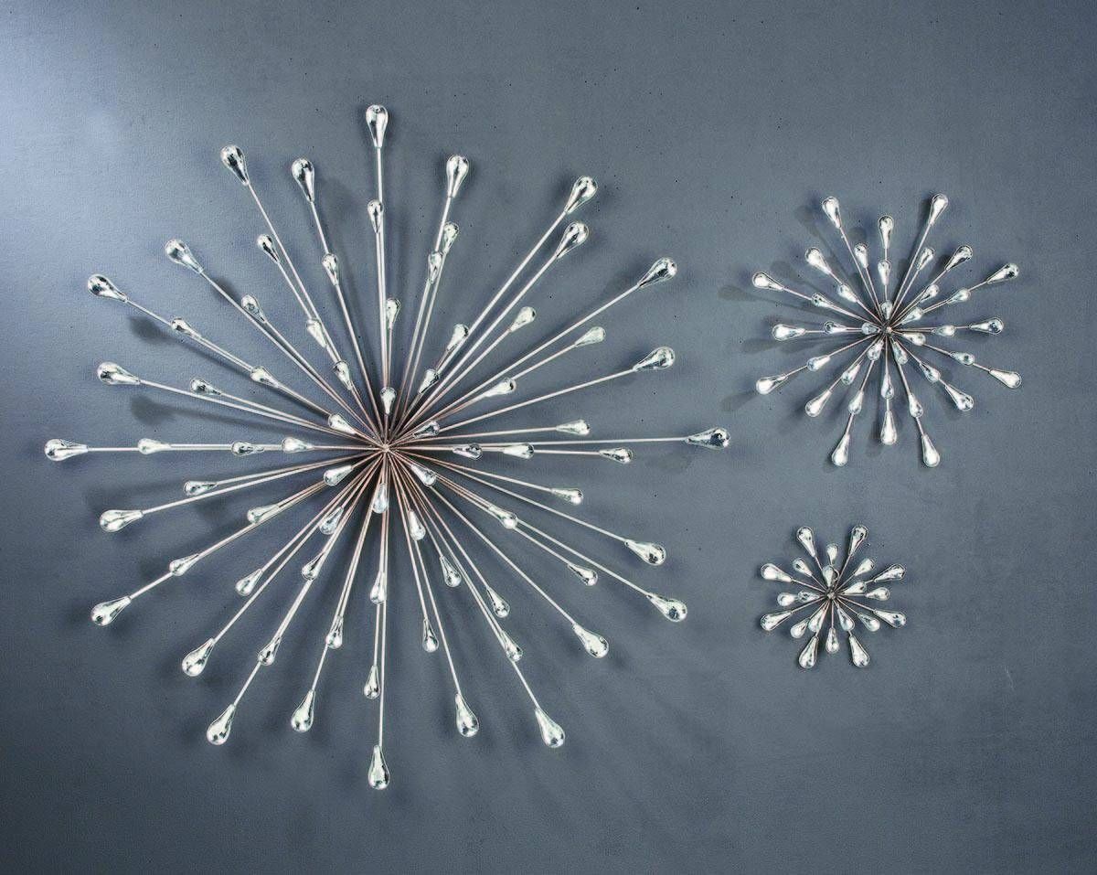 Furniture: Silver Starburst Wall Decor On Navy Wall Ideas For Latest Pier One Metal Wall Art (View 7 of 20)