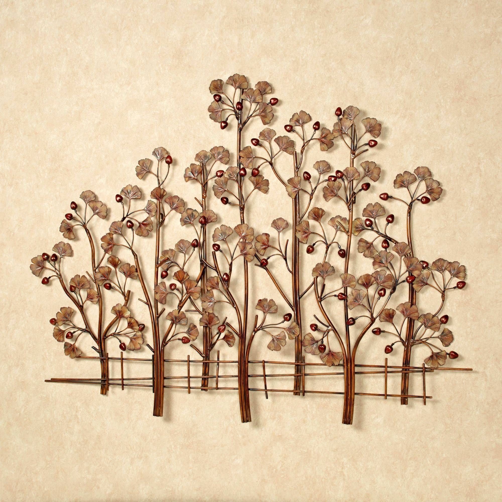 Ginkgo Tree Metal Wall Sculpture Pertaining To Current Metal Wall Art Trees (Gallery 4 of 20)