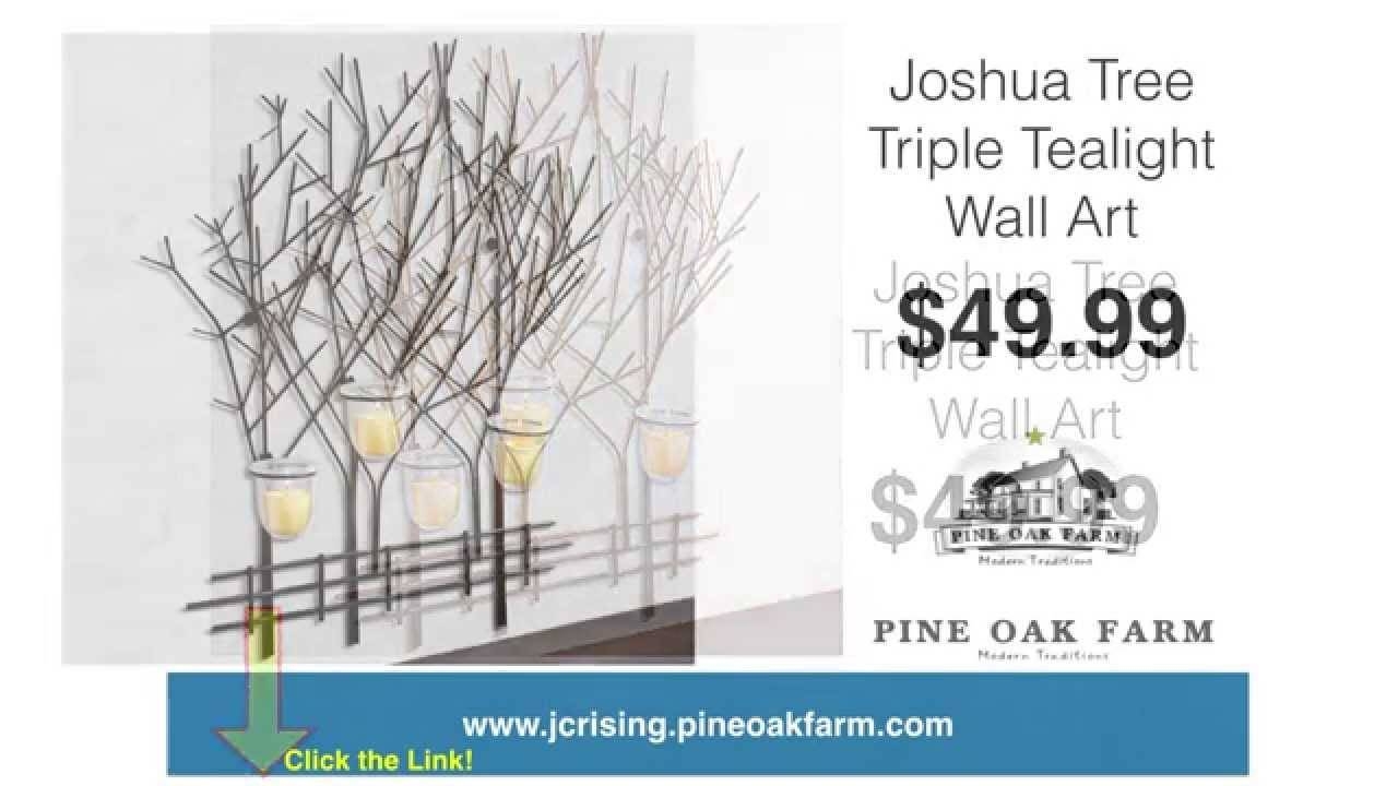 Joshua Tree Triple Tealight Wall Art | Metal Wall Art | Votive With Latest Metal Wall Art With Candles (View 3 of 20)