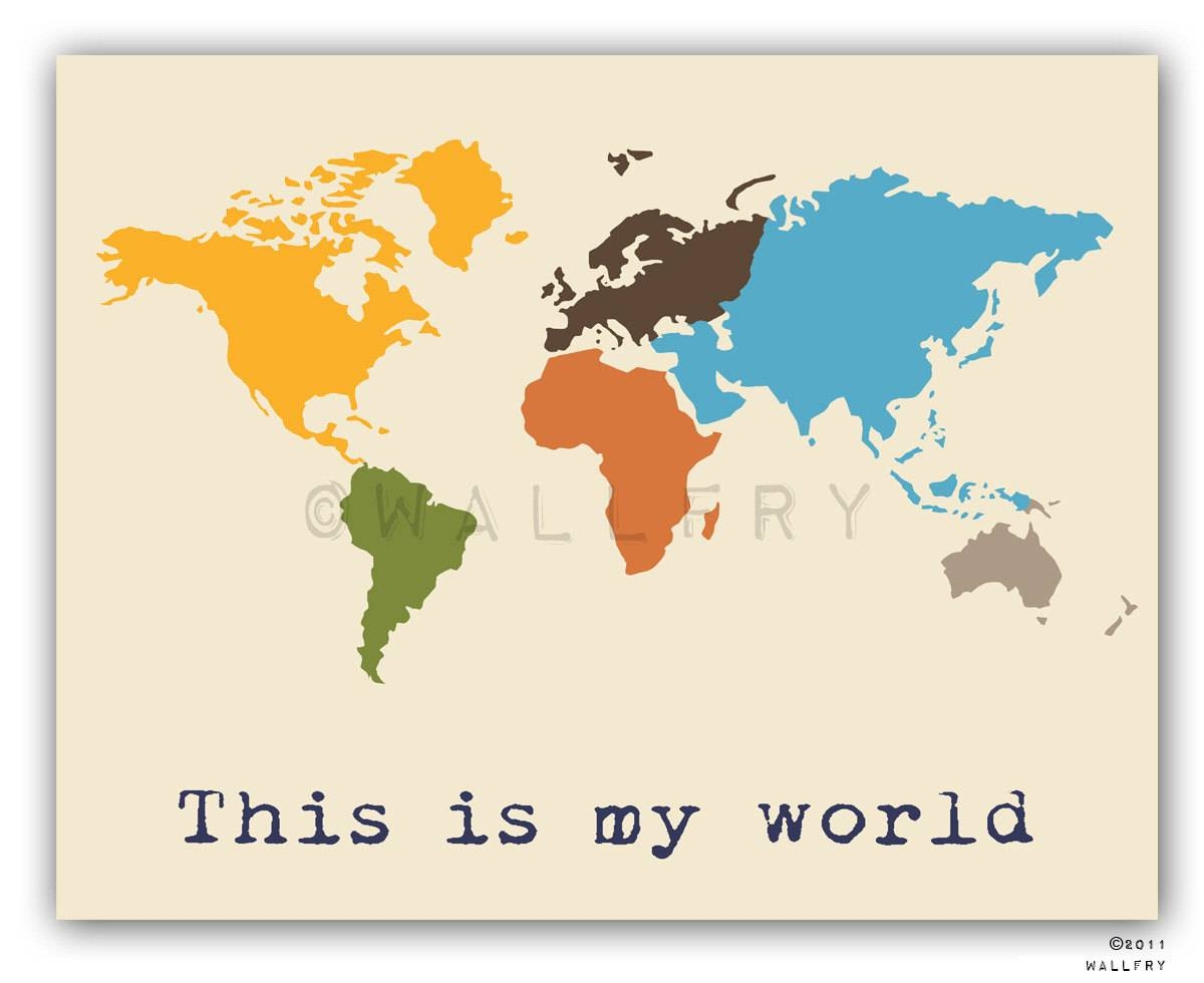 Featured Photo of The Best World Map Wall Art for Kids