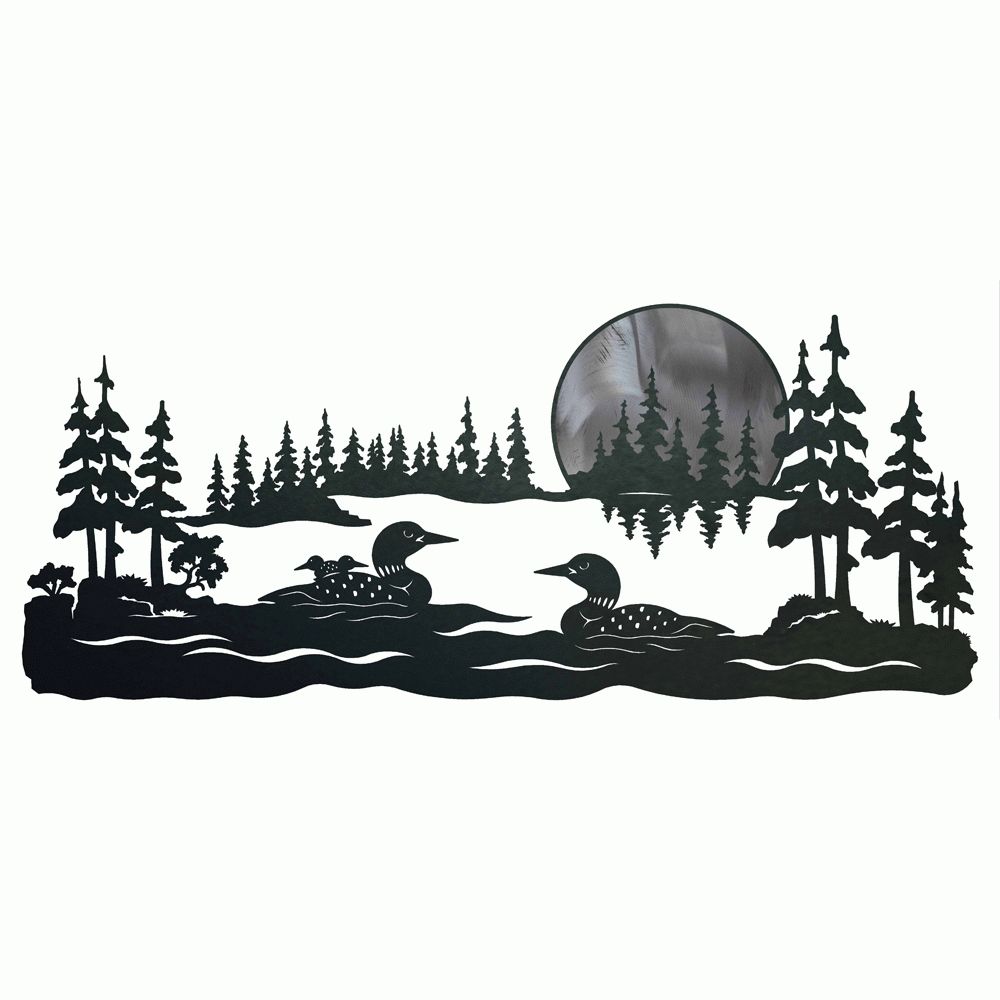 Lake Loon Burnished Metal Wall Art Within 2018 Family Metal Wall Art (View 18 of 20)