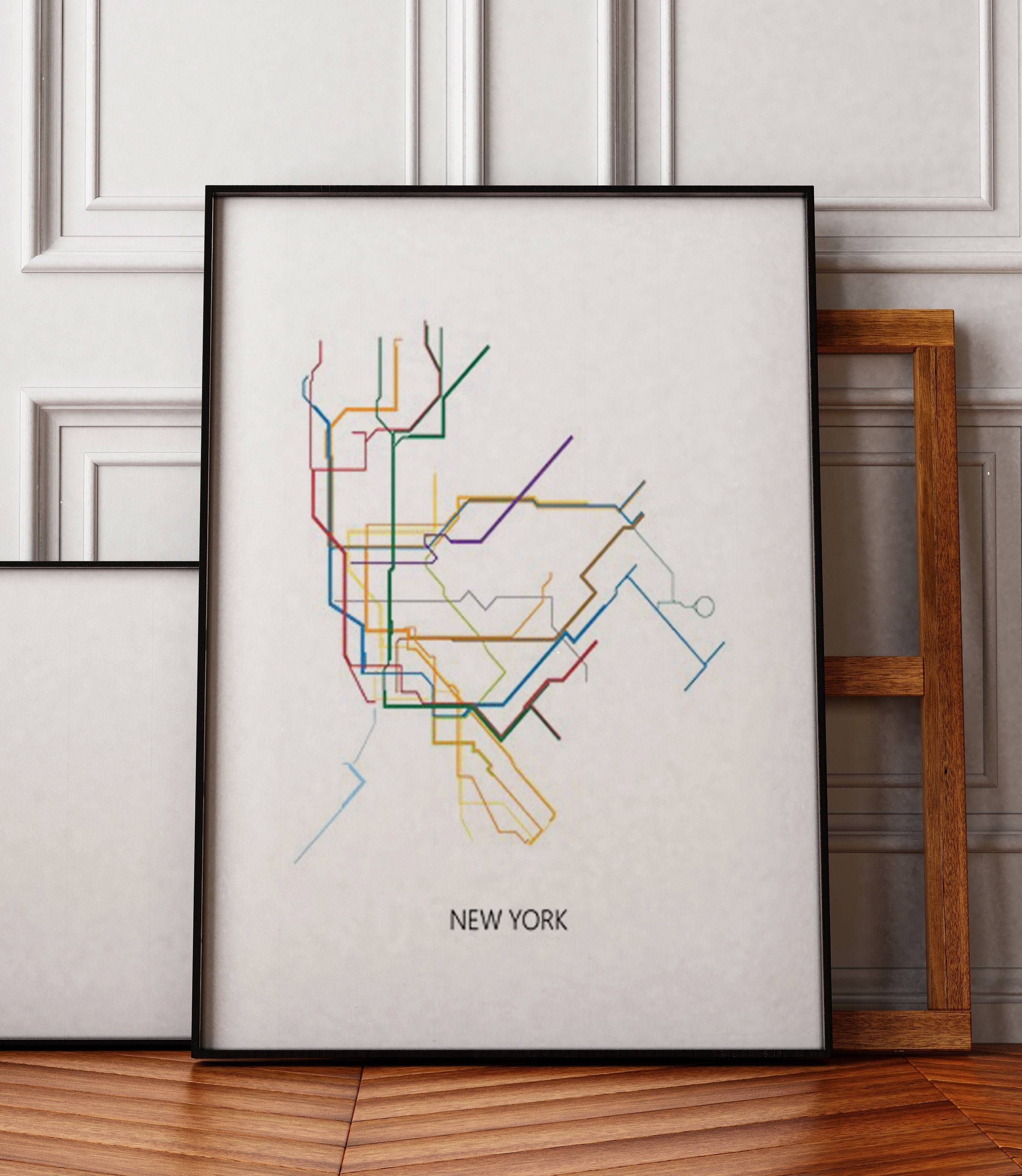Map Wall Art – Printableartsy For Most Popular Metro Map Wall Art (View 5 of 20)