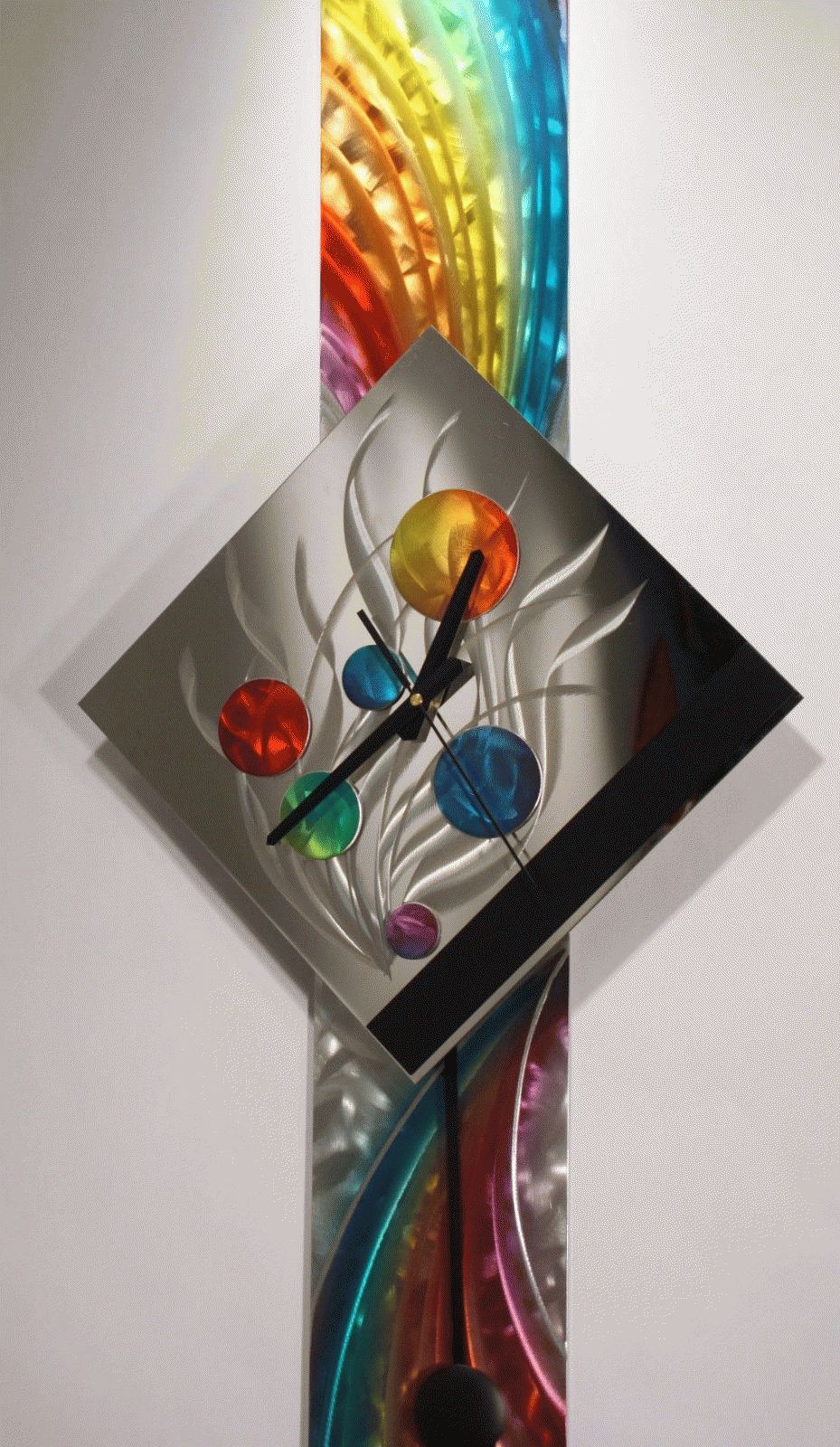 Modern Metal Wall Art Pendulum Clock, Abstract Sculpture Decor For Most Up To Date Glass And Metal Wall Art (View 16 of 20)