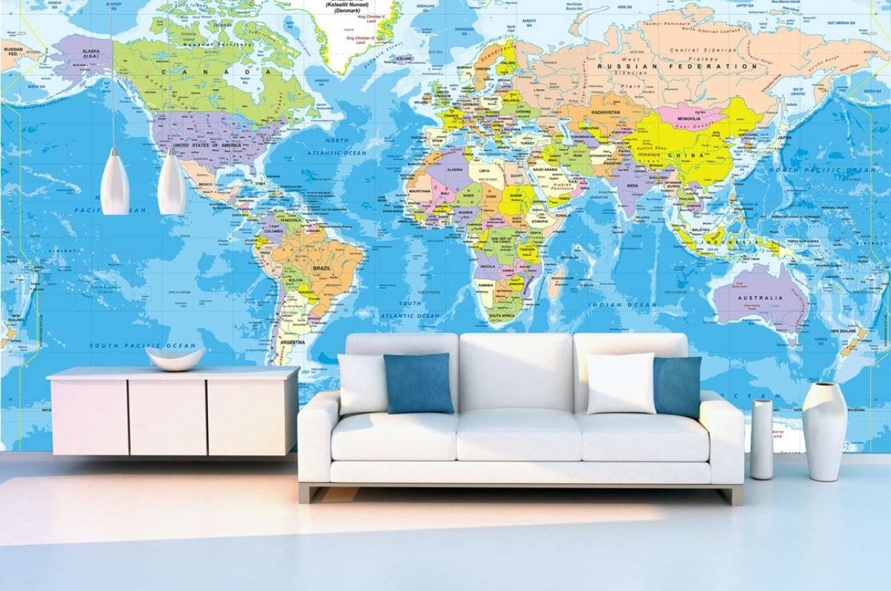Mural : World Maps Amazing Map Mural Diy World Map Wall Art With Regard To Most Up To Date Philadelphia Map Wall Art (Gallery 20 of 20)
