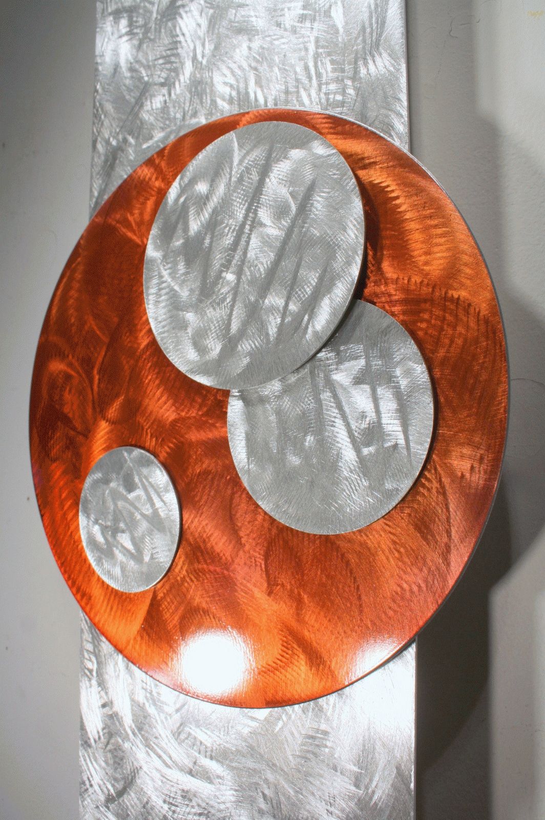 Orange Art, Metal Wall Sculpture, Abstract Home Decor Painting Throughout Latest Orange Metal Wall Art (View 5 of 20)