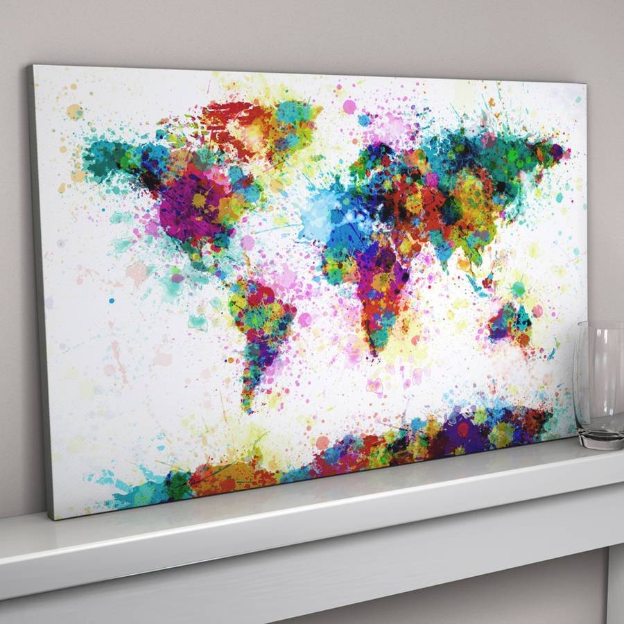 Featured Photo of 20 Best Ideas Abstract World Map Wall Art