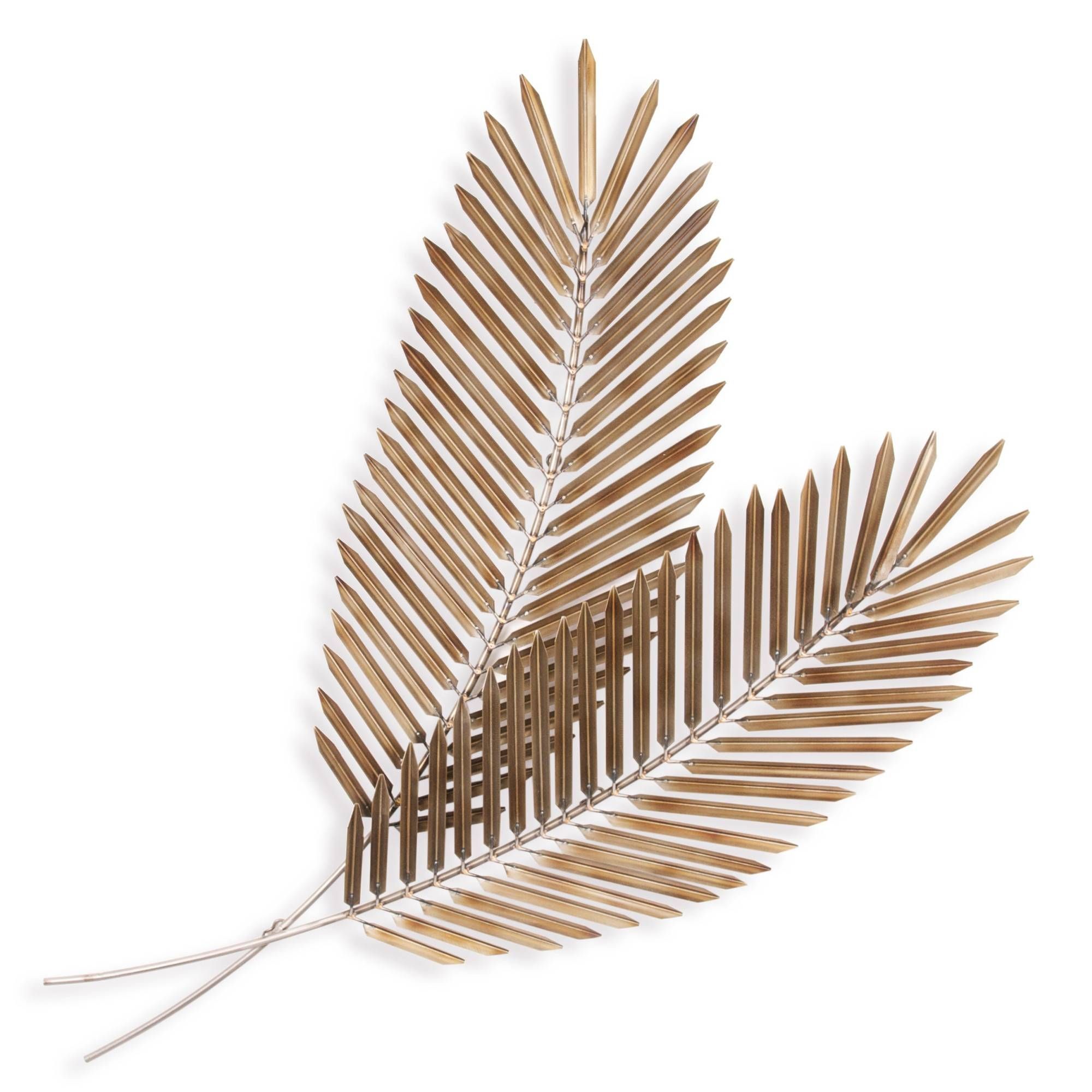 Palm Leaves Pair – Floral Metal Wall Art For Most Up To Date Metal Wall Art Trees And Leaves (View 18 of 20)