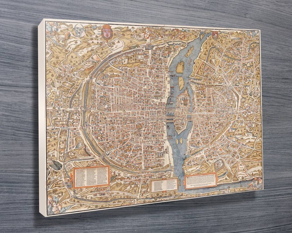 Featured Photo of Top 20 of Paris Map Wall Art