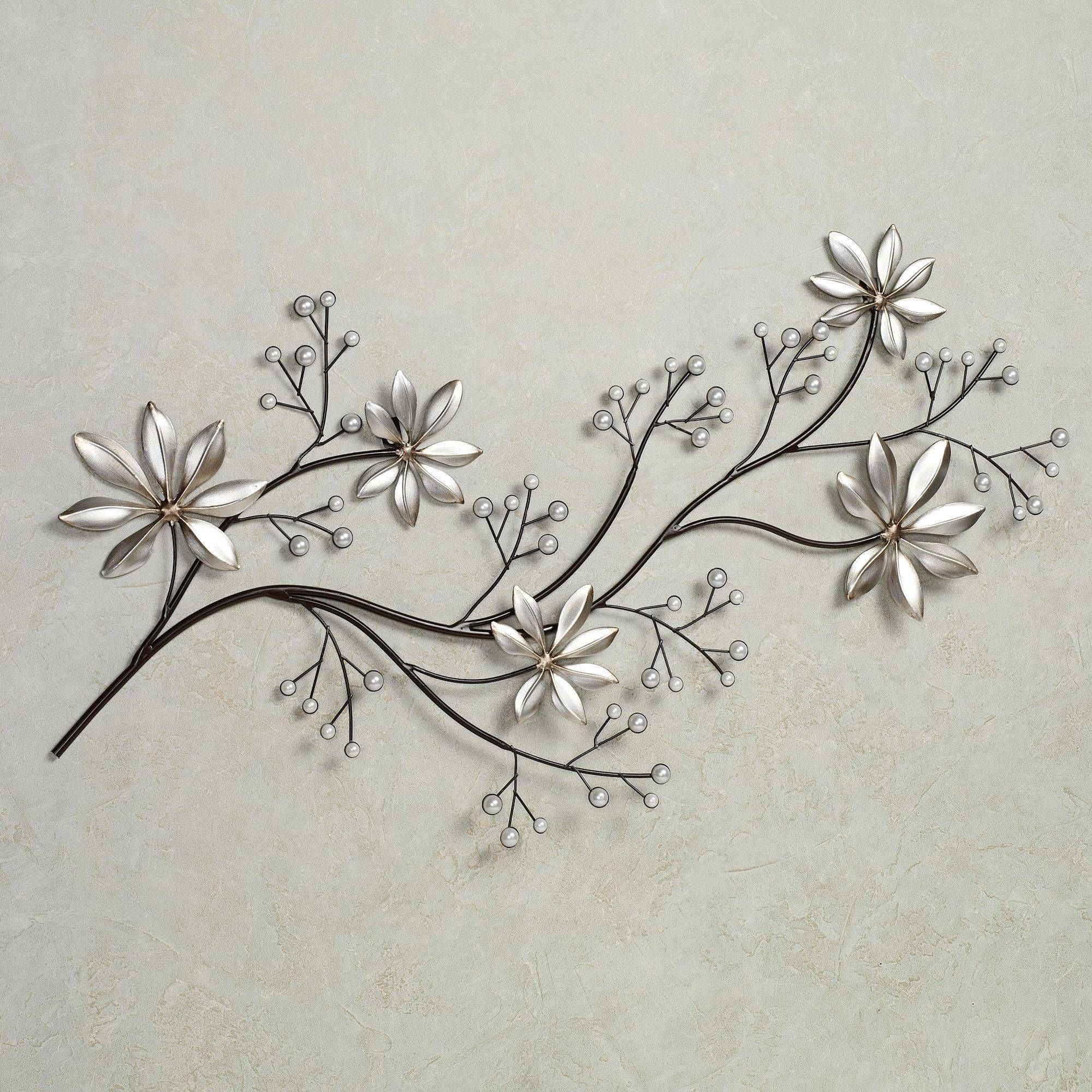 Pearl Array Floral Metal Wall Art For 2017 Metal Wall Art Branches (View 4 of 20)
