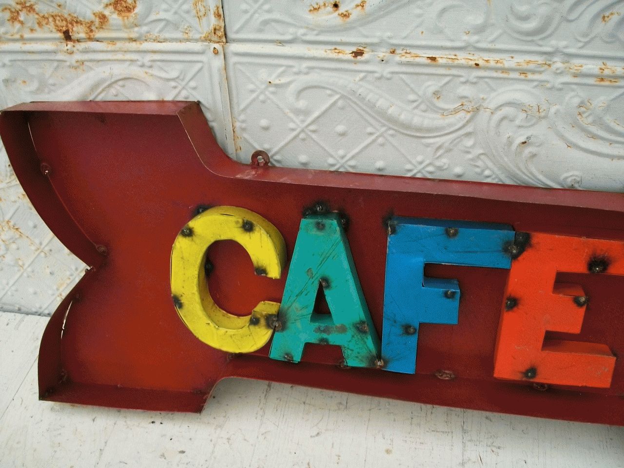 Rustic Metal 3d Cafe Sign Decorative Wall Art Intended For Current Cafe Metal Wall Art (View 12 of 20)