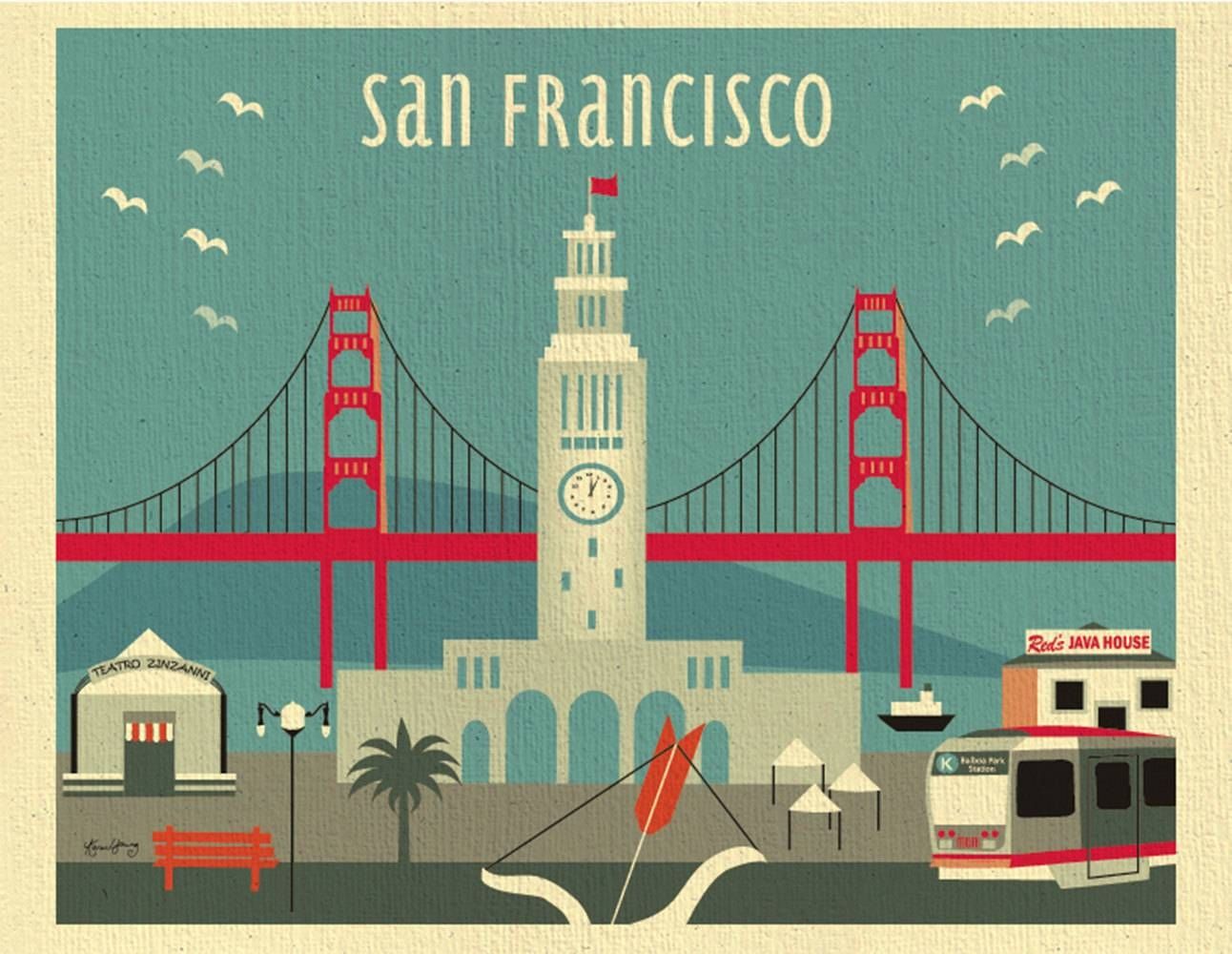 San Francisco Art Print San Francisco Skyline Wall Art With Regard To Best And Newest San Francisco Map Wall Art (View 1 of 20)
