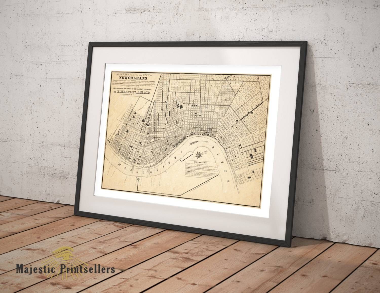 Sanitary Map Of New Orleans – Epidemiology Science – Old Maps And Within Recent New Orleans Map Wall Art (Gallery 6 of 20)