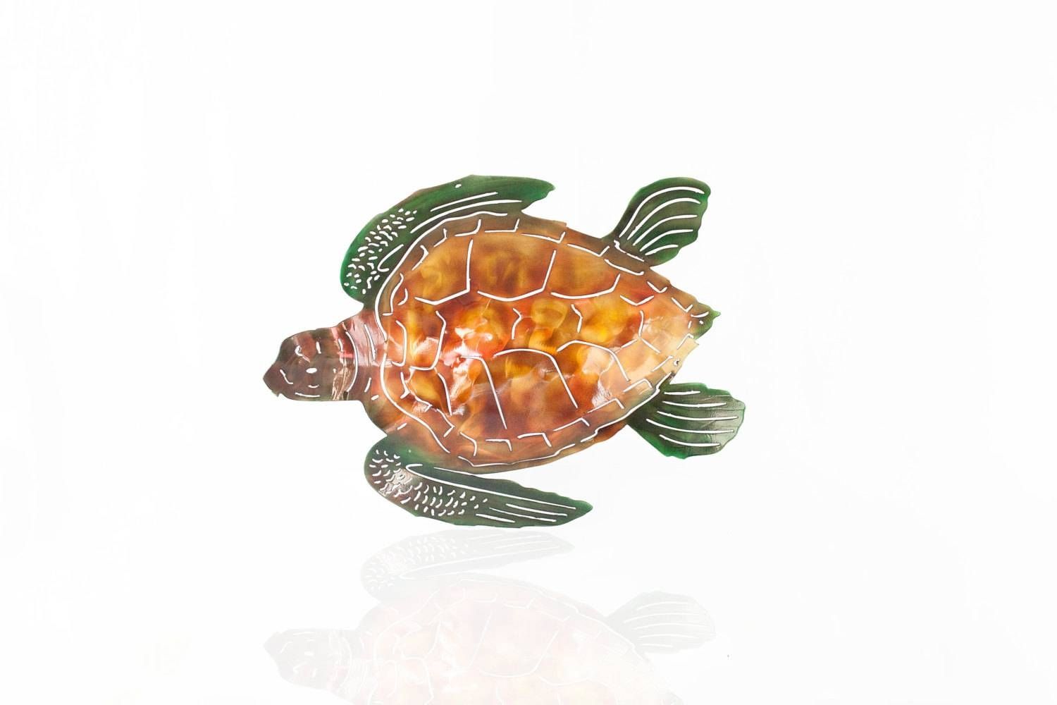 Sea Turtle Wall Art, Metal Wall Art Sea Turtle, Outdoor Art, Beach For Most Current Sea Turtle Metal Wall Art (View 18 of 20)