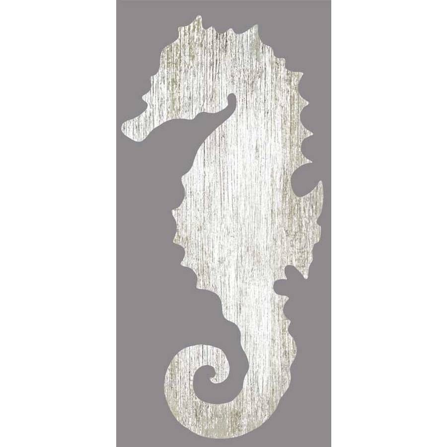 Seahorse Silhouette Facing Left Wall Art – White – Beach Décor Shop Regarding Most Up To Date Seahorse Metal Wall Art (View 13 of 20)
