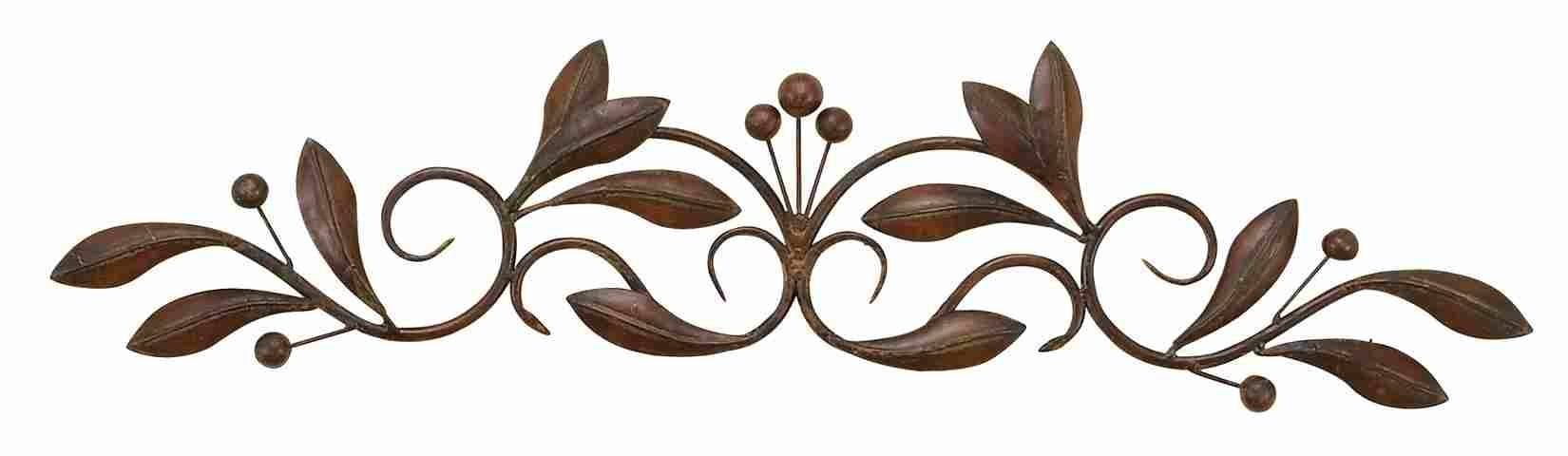 Small Buds & Vines – Metal Wall Art Scroll Within Most Current Small Metal Wall Art Decor (View 1 of 20)