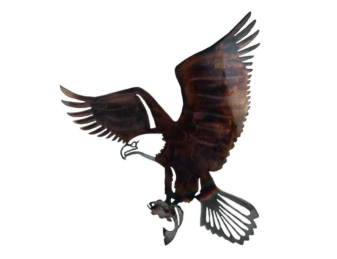 Smw418 Metal Decor Wall Art Eagle Fish – Sunriver Metal Works Intended For 2018 Eagle Metal Wall Art (View 8 of 20)