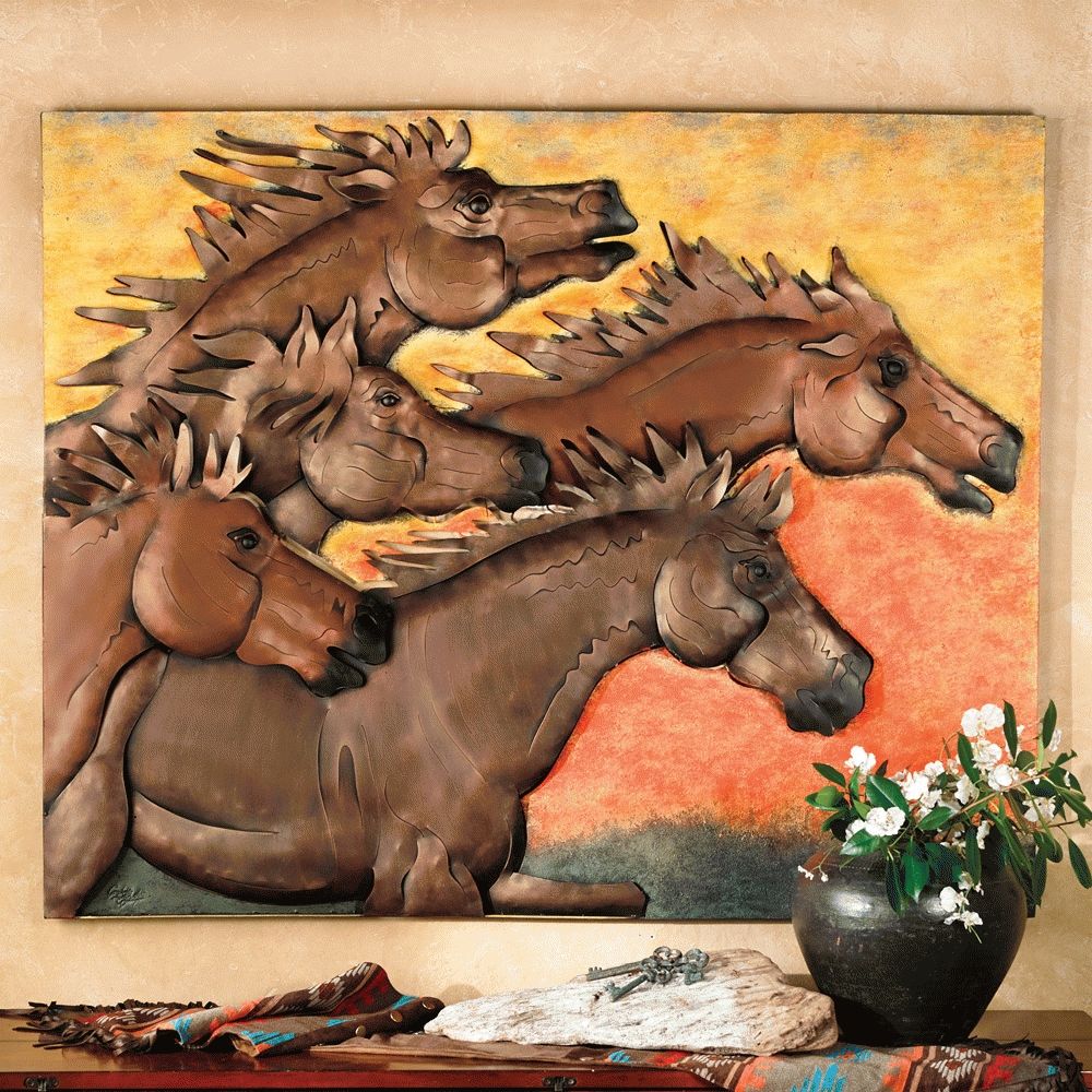 Sunset Run Horse Metal Wall Art Intended For Recent Horses Metal Wall Art (View 3 of 20)