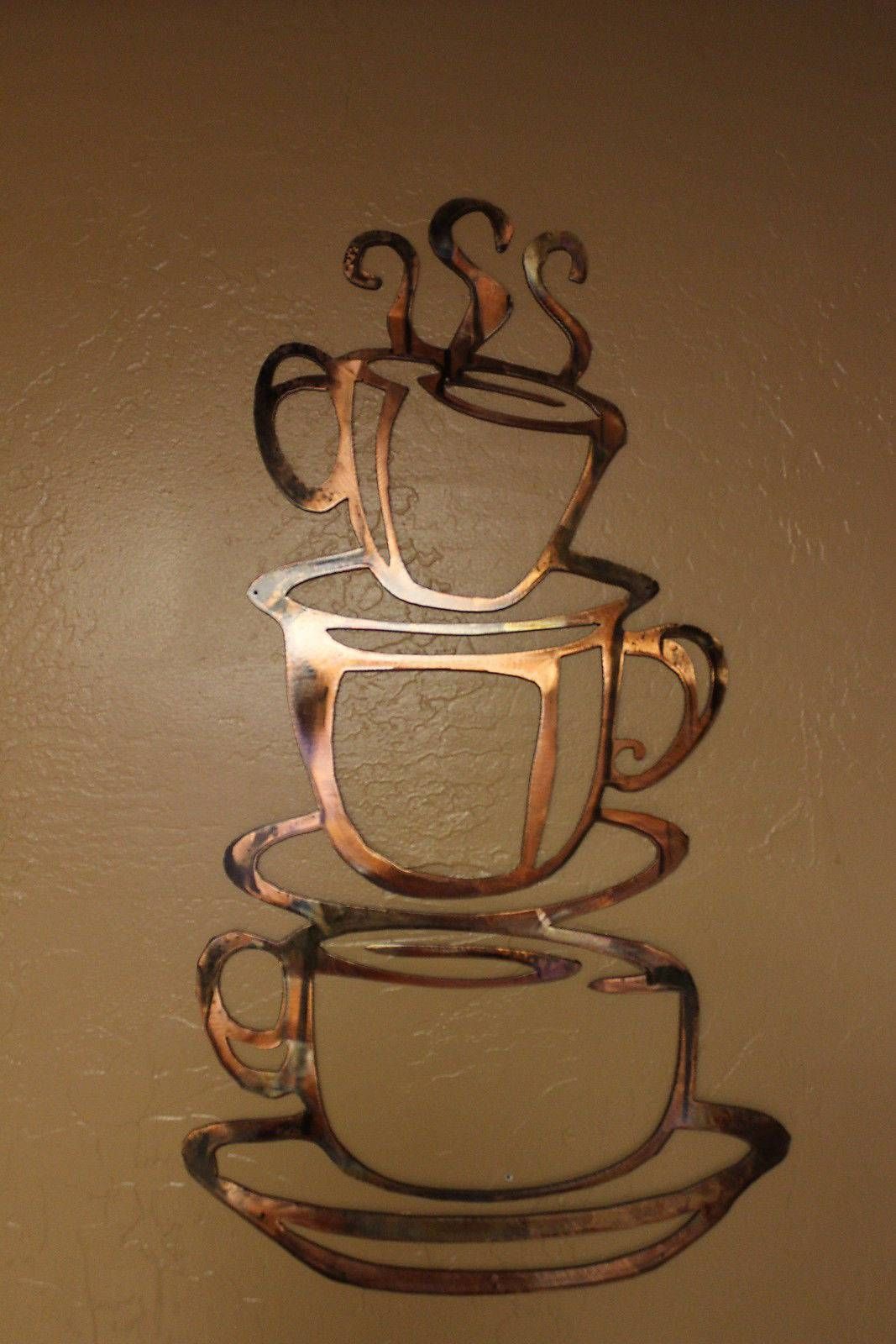 Sweet Design Coffee Metal Wall Art Themed Pot Cups Decor Cup Regarding Most Popular Coffee Metal Wall Art (View 9 of 20)