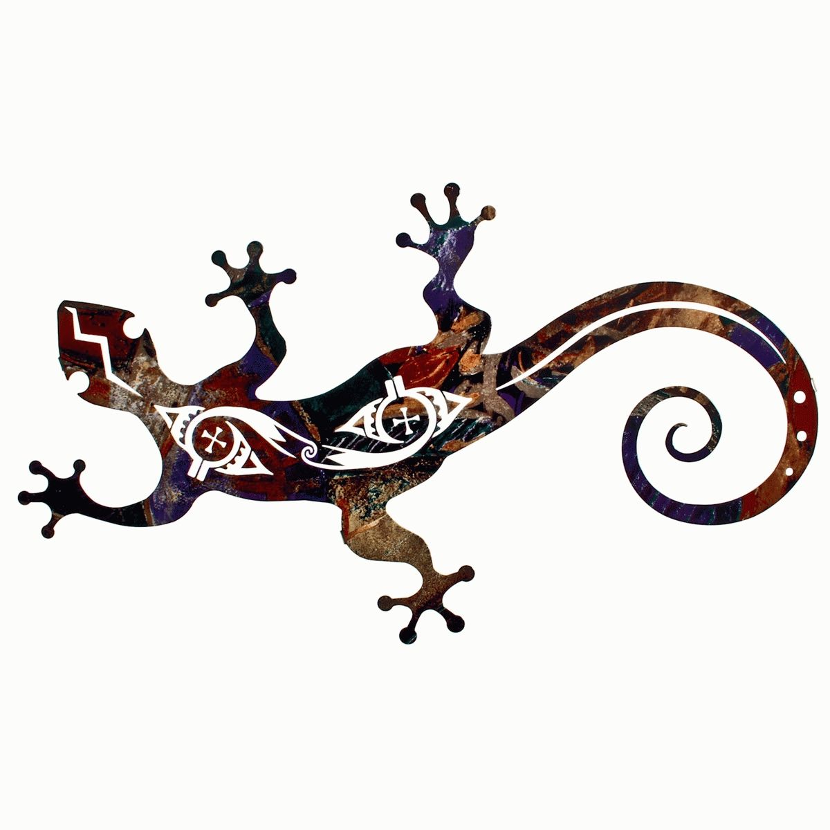 Tribal Gecko Metal Wall Art – 20 Inch In Best And Newest Gecko Metal Wall Art (View 6 of 20)