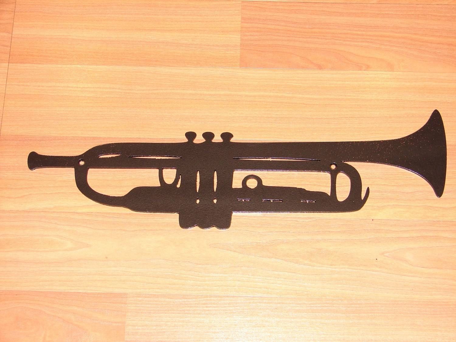 Trumpet Metal Wall Art Decor Music Jazz Instrument Band Regarding Latest Musical Metal Wall Art (View 16 of 20)