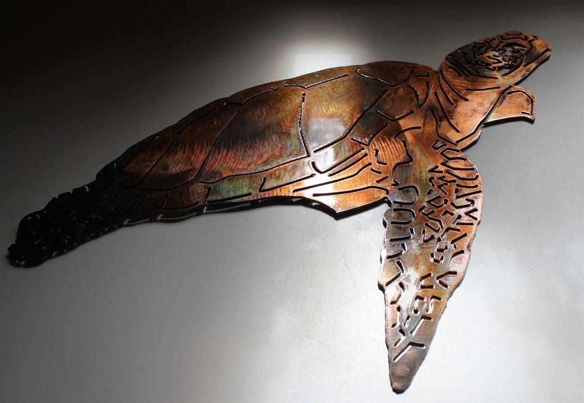 Turtle, Turtle Metal Art, Wall Turtle, Sea Turtle Regarding Most Recently Released Turtle Metal Wall Art (View 4 of 20)