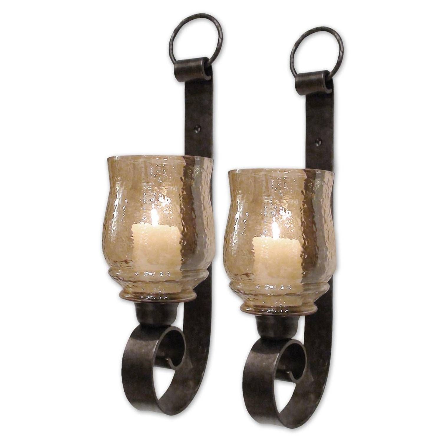 Uttermost Candle Holders | Bellacor Intended For Most Popular Metal Wall Art Candle Holder (View 3 of 20)