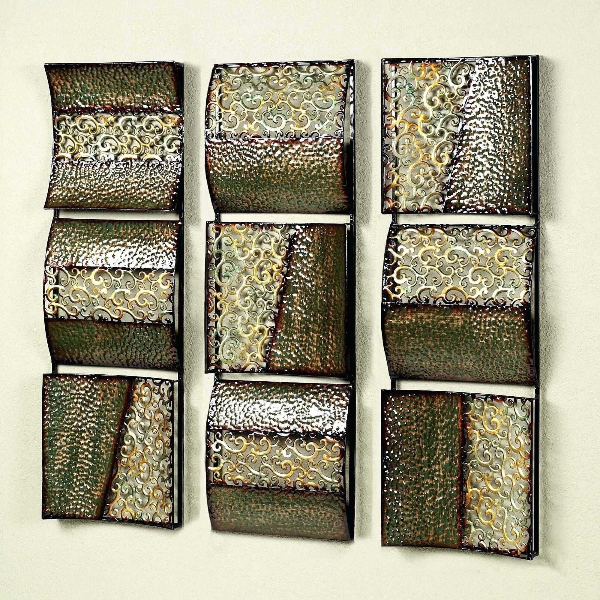 Wall Arts ~ Graham Teal And Brown Metal Wall Art Large Brown Metal With Regard To Most Up To Date Turquoise Metal Wall Art (View 12 of 20)