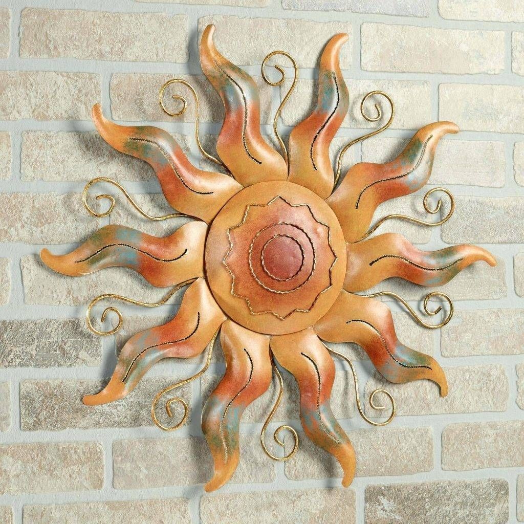 Wall Arts ~ Half Face Sun Indoor Outdoor Metal Wall Art Fiesta Sun Within Recent Moon Outdoor Metal Wall Art (View 6 of 20)