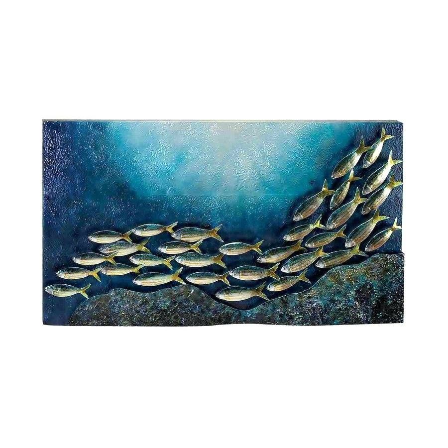Wall Arts ~ Metal Fish Wall Art New Zealand Woodland Imports 40 In With Best And Newest School Of Fish Metal Wall Art (View 12 of 20)
