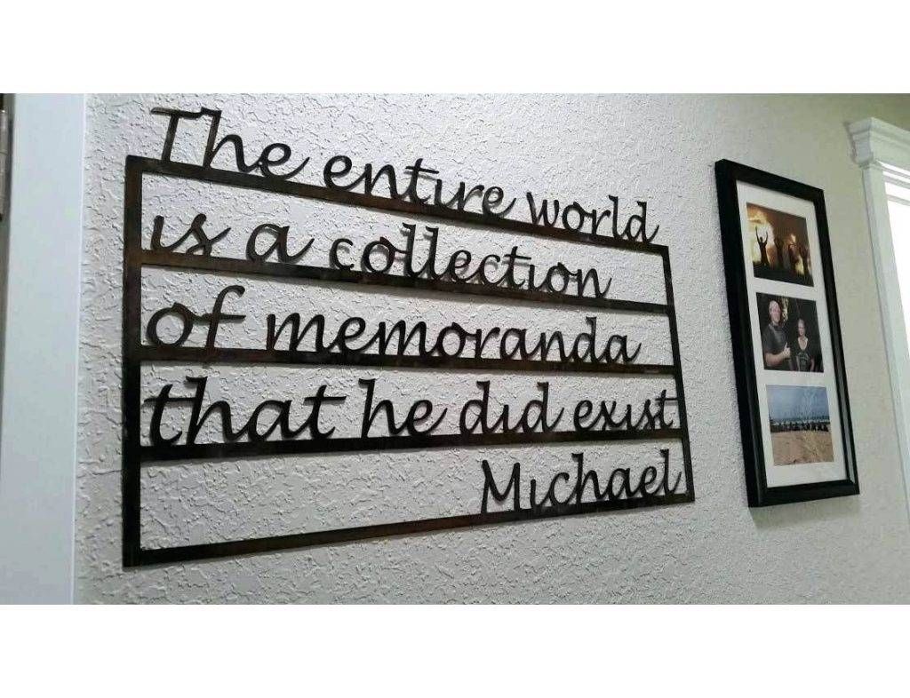 Wall Arts ~ Wall Art Sayings On Wood Wall Art Words Family Wall Within Recent Metal Wall Art Words (View 3 of 20)