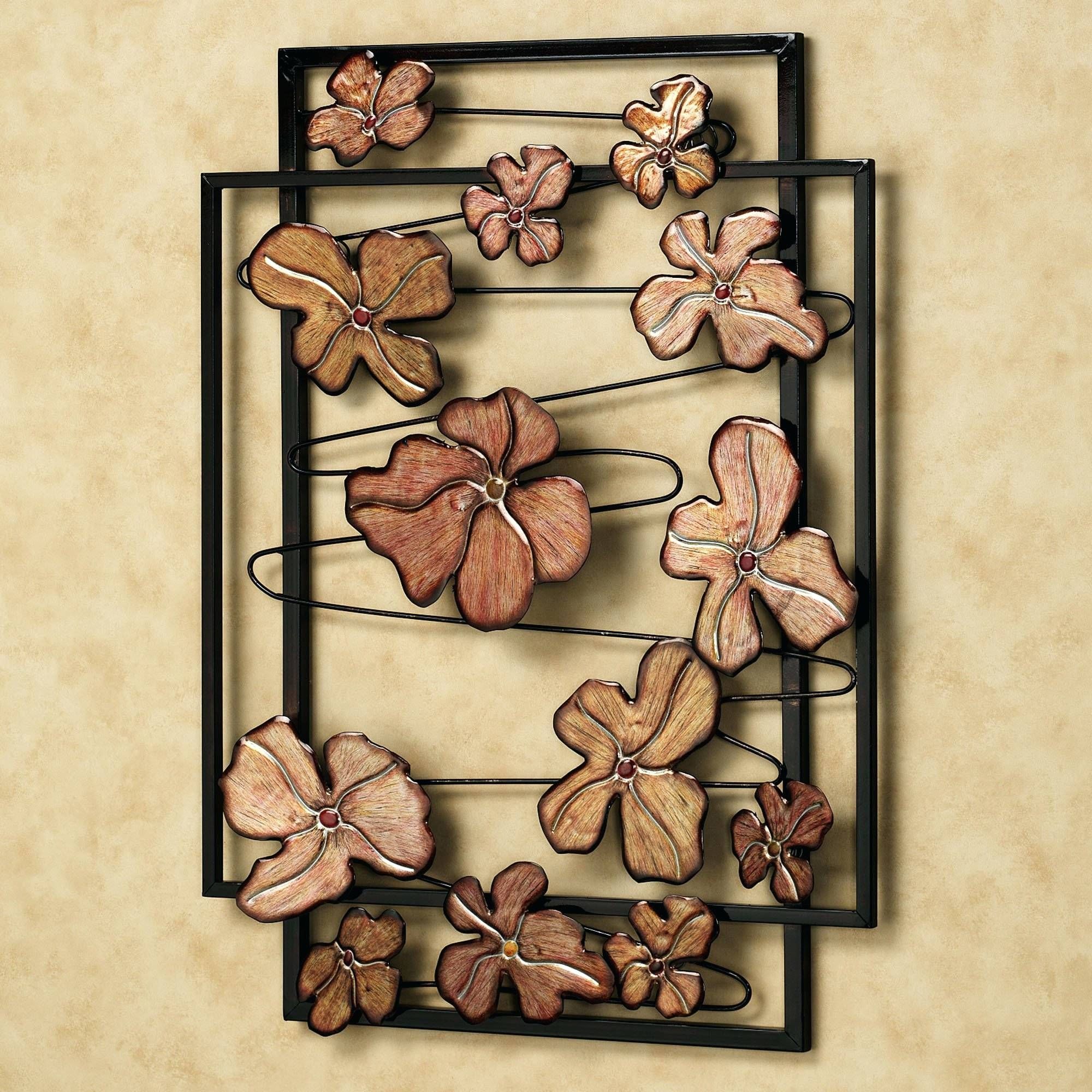 Wall Arts ~ Zoom Contemporary Metal Wall Art Flowers Silver Metal For Newest Contemporary Metal Wall Art Flowers (View 11 of 20)