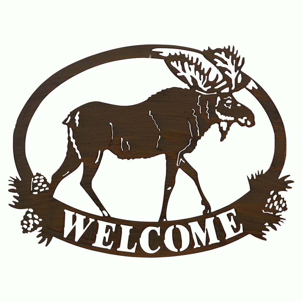 Welcome Moose Metal Wall Art With Regard To Most Popular Elk Metal Wall Art (View 3 of 20)