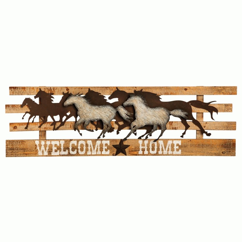 Western Metal Art Wall Hangings Throughout Best And Newest Horses Metal Wall Art (View 18 of 20)