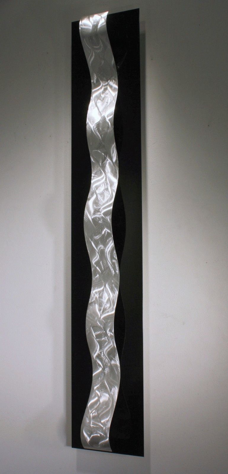 Wilmos Kovacs – Black And Silver Metal Wall Art 3d Home Decor Within Latest 3d Metal Wall Art Sculptures (View 17 of 20)
