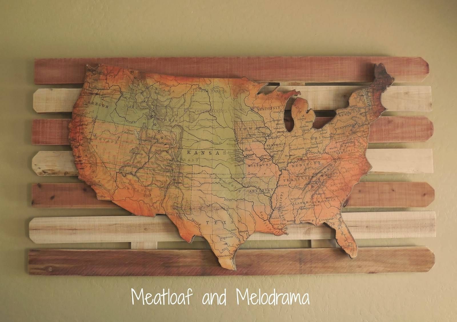 Wooden Usa Map Wall Art Delightful Ideas United States Wall Art Regarding Most Current State Map Wall Art (View 5 of 20)