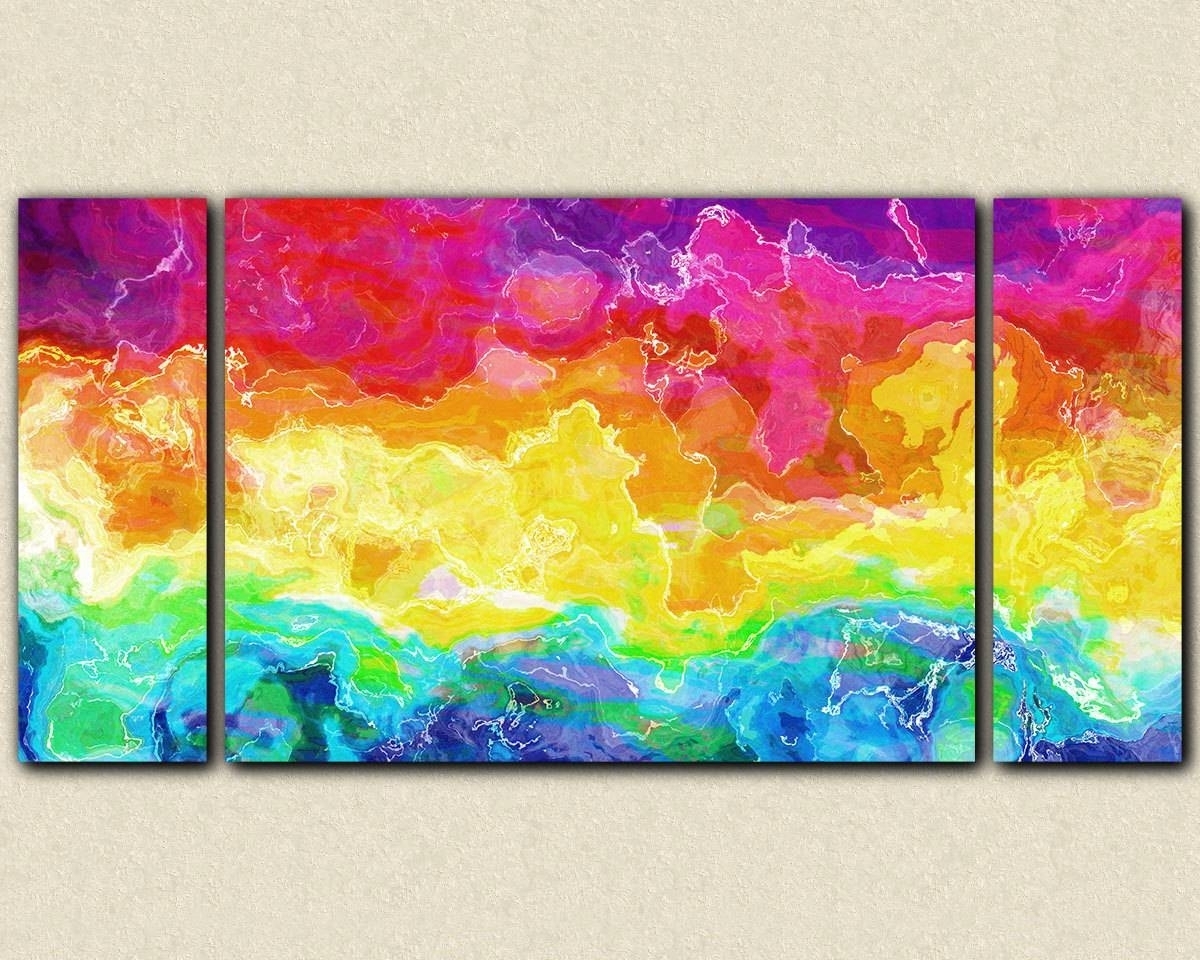 Featured Photo of 20 The Best Colourful Abstract Wall Art