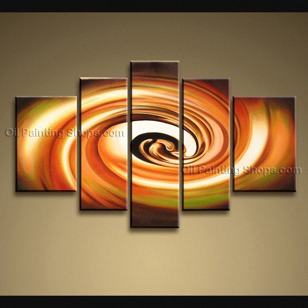 5 Pieces Modern Abstract Painting Wall Art Universe Oil On Canvas Throughout Current Modern Abstract Huge Oil Painting Wall Art (View 13 of 20)