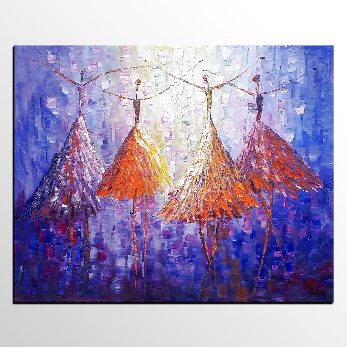 Abstract Art, Ballet Dancer Painting, Oil Painting, Abstract With Regard To Best And Newest Large Abstract Wall Art (View 9 of 20)
