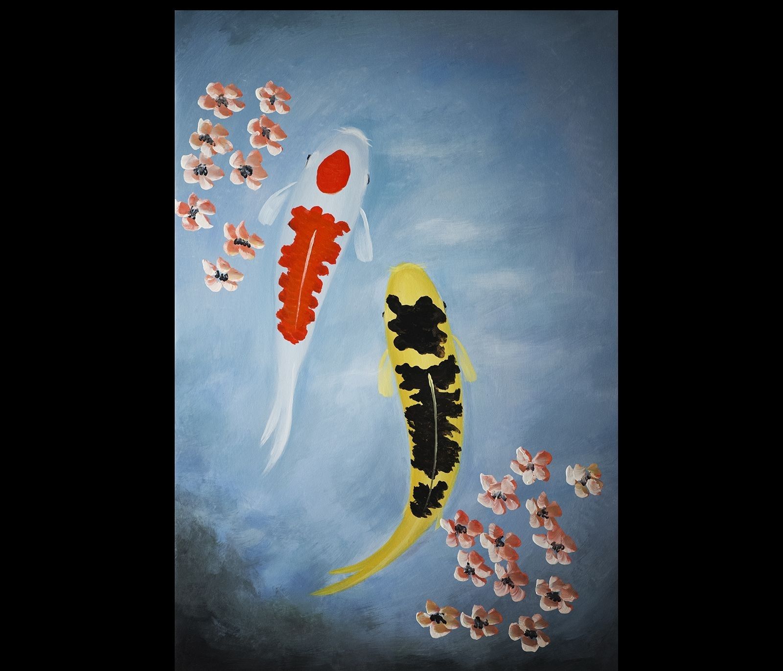 Abstract Art Wall Art Decor Koi Fish Painting Japanese Koi With Newest Abstract Fish Wall Art (View 1 of 20)