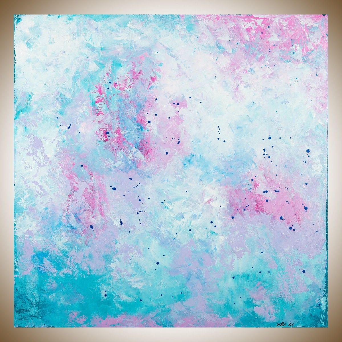 Brilliant Skyqiqigallery 30"x30" Abstract Painting Original Within Newest Pink Abstract Wall Art (View 18 of 20)