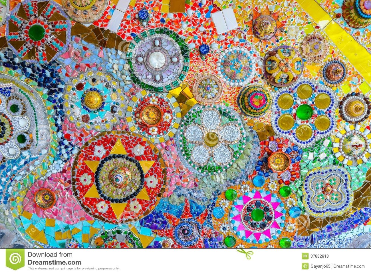 Colorful Mosaic Art And Abstract Wall Background (View 1 of 20)