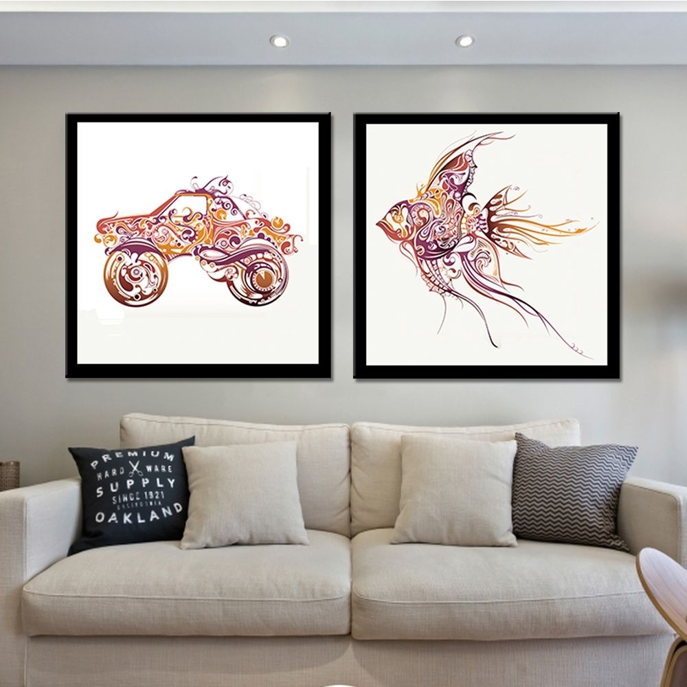 Frameless Cock High Heels Canvas Painting Abstract Wall Art With Regard To Recent Abstract Wall Art Posters (View 14 of 20)