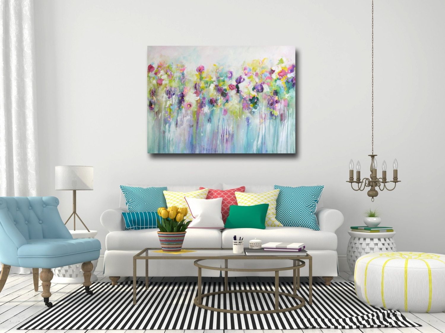 Fresh Inspiration Floral Wall Art With Large Canvas Abstract Print Throughout 2018 Abstract Expressionism Wall Art (Gallery 14 of 20)