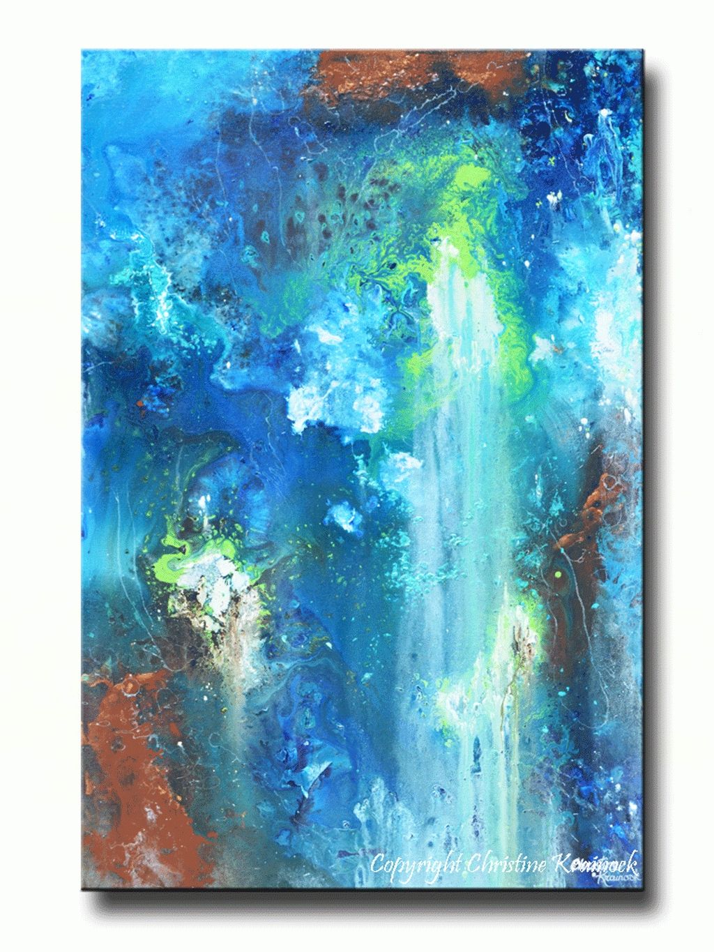 Giclee Print Art Abstract Painting Modern Blue Canvas Prints Urban For Current Green Abstract Wall Art (View 17 of 20)