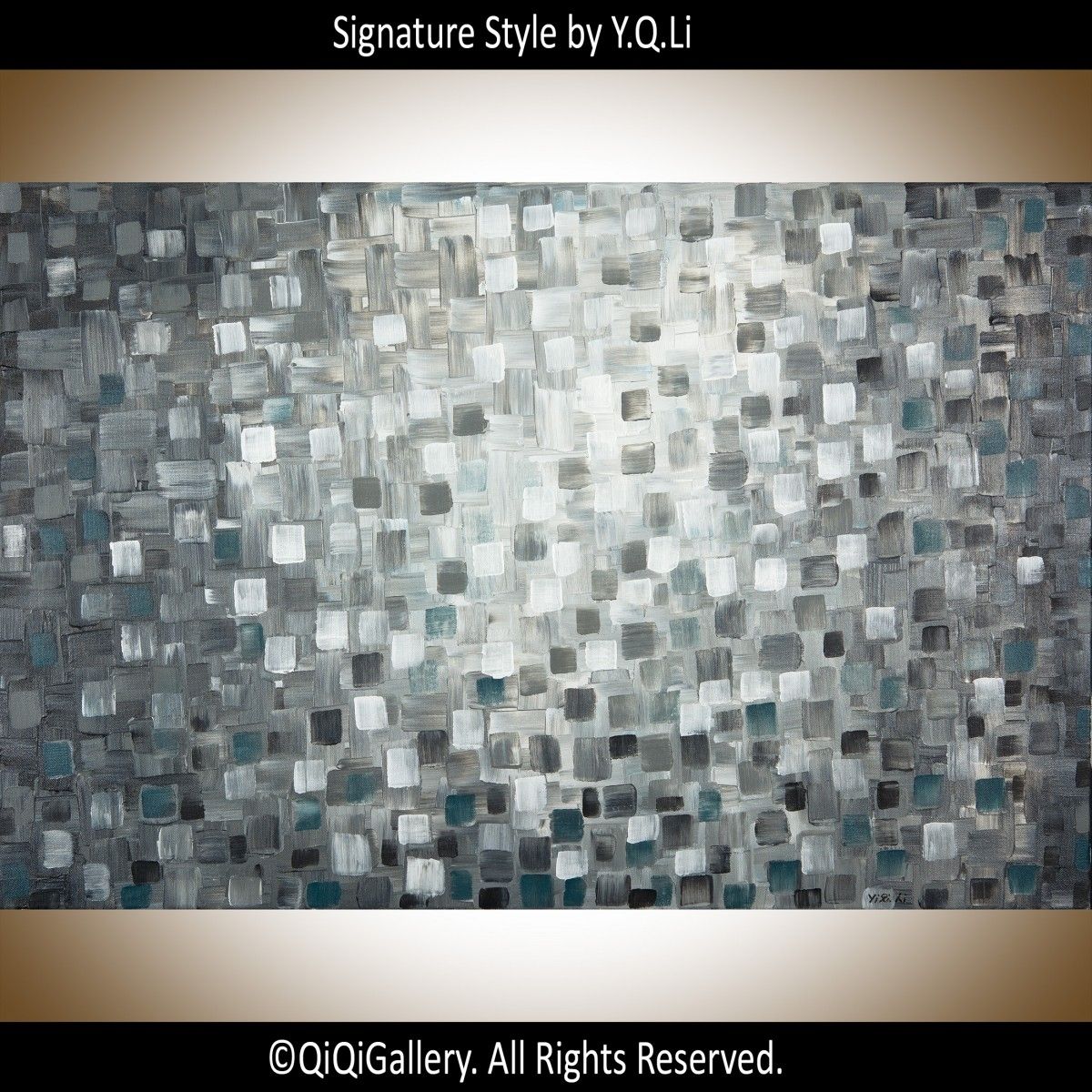 Light In The Darknessqiqigallery 36"x24" Original Modern With Regard To 2018 Abstract Office Wall Art (View 3 of 20)