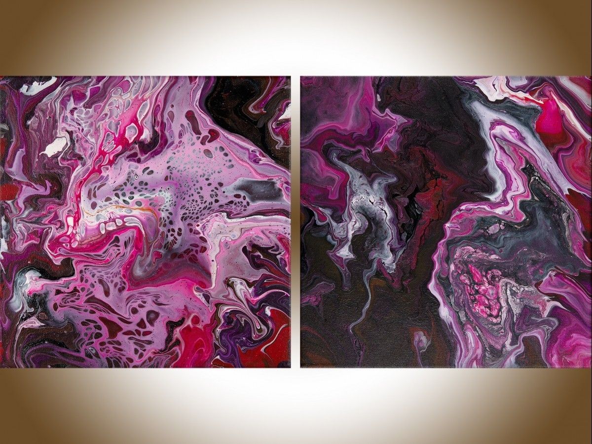 Magenta Abstractqiqigallery 24" X 12" Colourful Abstract Regarding Most Current Colourful Abstract Wall Art (View 18 of 20)